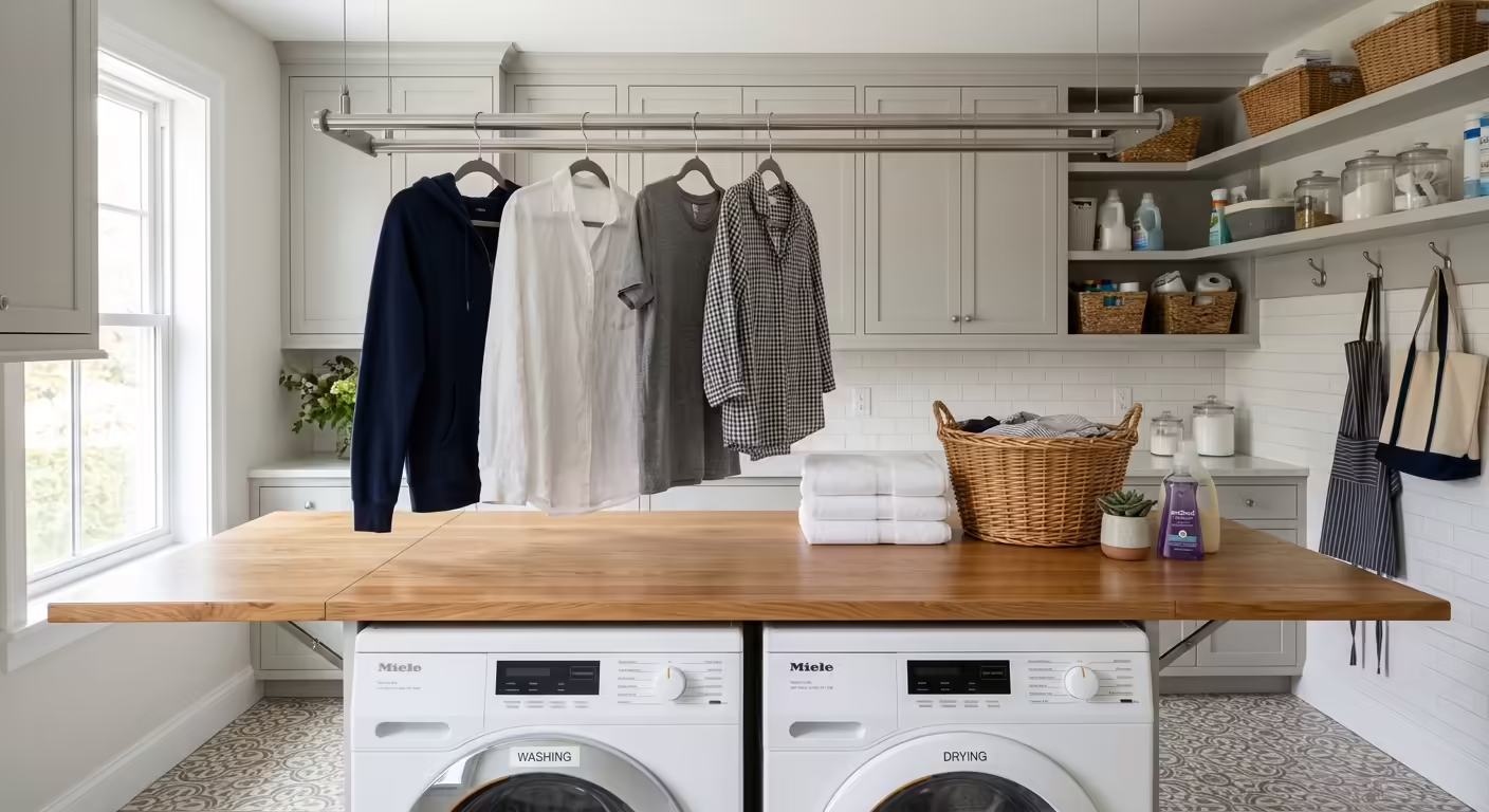 Smart Workflow: Drying Rails and Folding Zones